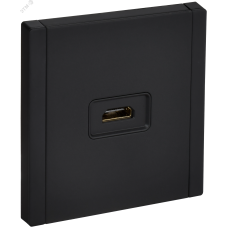 FORTE&PIANO Розетка HDMI FP140M металл черный IEK