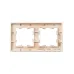 BRITE Рамка 2 поста РУ-2-2-БрП стекло персиковый матовый IEK