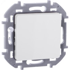 Выключатель 1-клавишный 10АХ безвинтовое крепление белый INSPIRIA