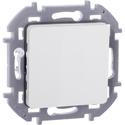 Выключатель 1-клавишный 10АХ безвинтовое крепление белый INSPIRIA