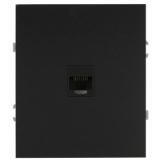 Розетка скрытого монтажа в рамку информационная RJ45 антрацит 16-3107-05 Arktik