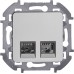 Розетка компьютерная двойная RJ45 категория 5Е UTP алюминий INSPIRIA