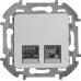 Розетка компьютерная двойная RJ45 категория 5Е UTP алюминий INSPIRIA