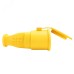 Разъем штепсельный с/з каучук с заглушкой 16А 250В IP44 цвет желтый еврослот