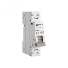 Выключатель автоматический однополюсный 1P 2А (D) 4.5kA ВА 47-63N M634102D PROXIMA EKF