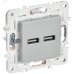 SKANDY Розетка USB A+A 3,1А SK-R15S серебряный IEK