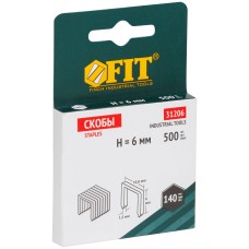 Скоба закаленная Профи широкая прямоугольная ширина 10.6мм 6мм (500шт)