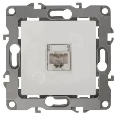 12-3107-02 ЭРА Розетка информационная RJ45, IP20, Эра12, слоновая кость (10/100/3200)