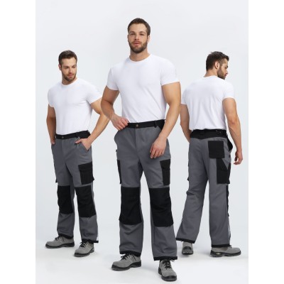 Брюки Милан NEW CH МВО (тк.Смесовая,270), т.серый/черный 48-50/ 182-188