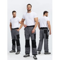 Брюки Милан NEW CH МВО (тк.Смесовая,270), т.серый/черный 64-66/ 170-176