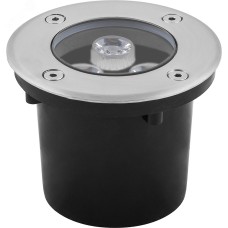 Светильник тротуарный, 3LED теплый белый, 3W, 100xH80mm, внутренний диаметр: 70mm, IP 67, SP4111, артикул 32012