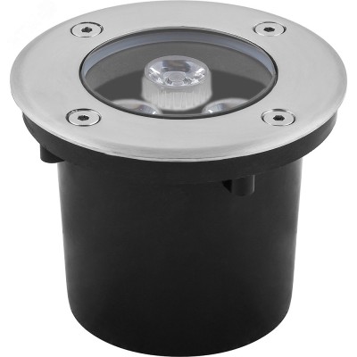 Светильник тротуарный, 3LED теплый белый, 3W, 100xH80mm, внутренний диаметр: 70mm, IP 67, SP4111, артикул 32012