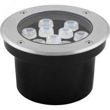 Светильник тротуарный, 9LED теплый белый, 9W, 160xH90mm, внутренний диаметр: 110mm, IP 67, SP4113, артикул 32018