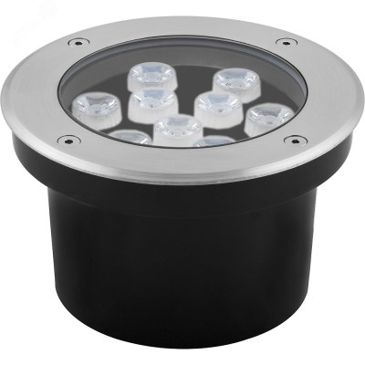 Светильник тротуарный, 9LED холодный белый, 9W, 160xH90mm, внутренний диаметр: 110mm, IP 67, SP4113, артикул 32019