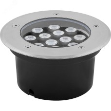 Светильник тротуарный,12LED теплый белый, 12W, 180xH85mm, внутренний диаметр: 130mm, IP 67, SP4114, артикул 32021