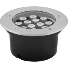 Светильник тротуарный,12LED теплый белый, 12W, 180xH85mm, внутренний диаметр: 130mm, IP 67, SP4114, артикул 32021