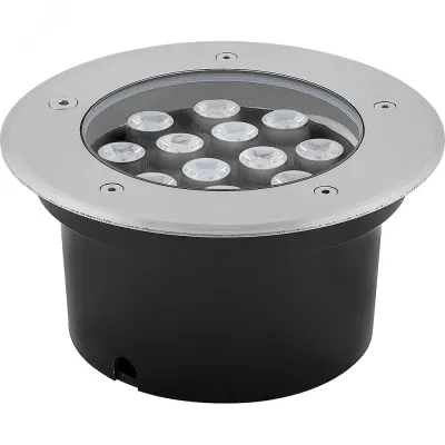 Светильник тротуарный,12LED теплый белый, 12W, 180xH85mm, внутренний диаметр: 130mm, IP 67, SP4114, артикул 32021
