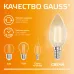 Лампа Gauss Filament Elementary Свеча 10W 650lm 2700К Е14 LED 1/10/100
