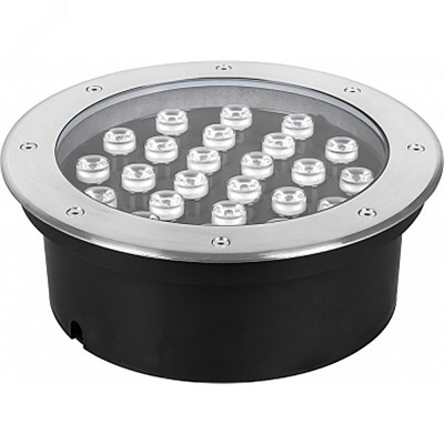 Светильник тротуарный, 36LED холодный белый, 36W, 300xH95mm, внутренний диаметр: 270mm, IP 67, SP2703, артикул 32117