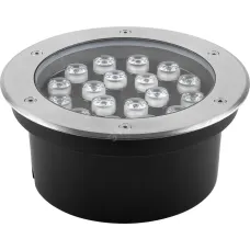 Светильник тротуарный, 18LED холодный белый, 18W, 200xH90mm, IP67, SP2707, артикул 32135