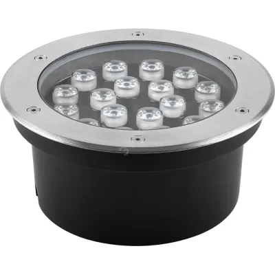 Светильник тротуарный, 18LED холодный белый, 18W, 200xH90mm, IP67, SP2707, артикул 32135