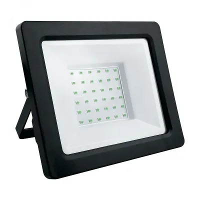 Прожектор светодиодный, 2835 SMD, 50W зеленый AC220V/50Hz IP65, черный в компактном корпусе, LL-905