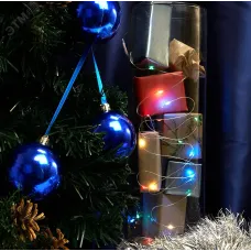 Гирлянда 20 LED мульти, батарейки 2xАА, IP 20, шнур 0,5м ,CL570