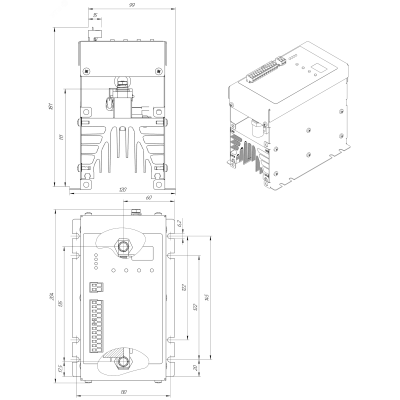 Регулятор мощности тиристорный ТРМ-1М-60-RS485