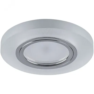 Светильник потолочный встраиваемый со светодиодной подсветкой 15LEDx2835 SMD 4000K, MR16 50W G5.3, белый матовый, CD8060 с драйвером в комплекте
