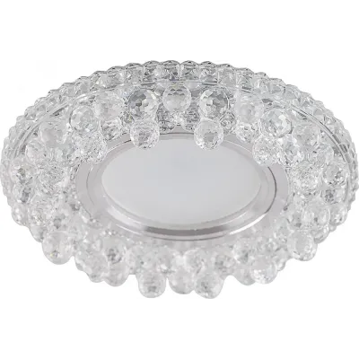 Светильник потолочный встраиваемый со светодиодной подсветкой 15LED*2835 SMD 4000K, MR16 50W G5.3, прозрачный, CD941 с драйвером в комплекте