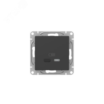 Эпика Механизм розетки USB-С быстрая черный EKF