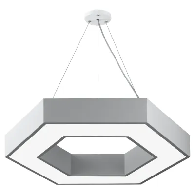 Светильник LED ЭРА Geometria SPO-123-W-40K-045 Hexagon 45Вт 4000K 2900Лм IP40 600*80 белый подвесной драйвер внутри