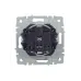 BRITE Розетка одинарная с заземлением с защитными шторками и крышкой 16А IP44 РСбш10-3-44-БрГ графит