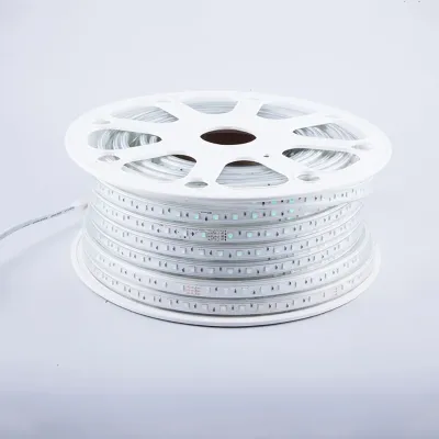 Лента светодиодная, 60SMD(5050)/м 11Вт/м 230V IP65 50м, RGB, LS706 с 2 заглушками в комплекте