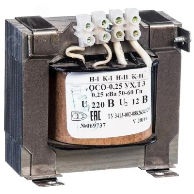 Трансформатор ОСО-0,25 УХЛ3 220/12, IP00