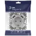 14-4109-03 ЭРА Розетка 2P+E 16A-250В, штор. с 2xUSB 5В-3А, Эра Elegance, алюминий (10/100/2000)