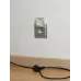 BRITE Розетка с заземлением с защитными шторками и крышкой 16А IP44 РСбш10-3-44-БрА алюминий