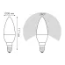 Лампа Gauss Elementary Свеча 12W 880lm 3000K Е14 LED 1/10/100