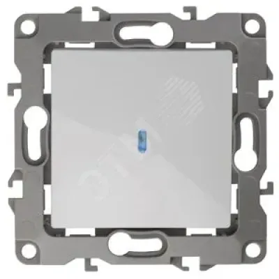 12-1102-01 ЭРА Выключатель с подсветкой, 10АХ-250В, IP20, Эра12, белый (10/100/3200)