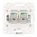Стокгольм Механизм розетки RJ-45 2-местной белый EKF