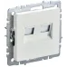BRITE Розетка компьютерная двойная RJ45 кат.6 РК11-2-БрЖ жемчуг IEK BRITE Розетка компьютерная двойная RJ45 кат.6 РК11-2-БрЖ жемчуг IEK