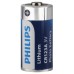 Батарейки Philips CR123A/51 литиевые 1шт. CR123A-1BL (1/10/50/9900)