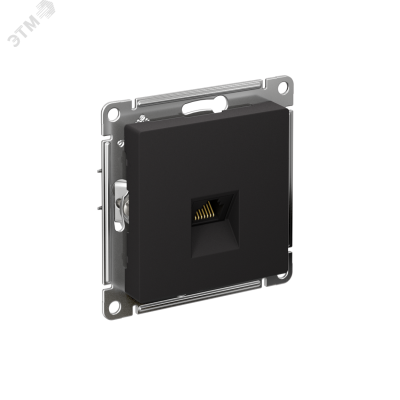 ATLASDESIGN РОЗЕТКА компьютерная RJ45, кат. 6A, механизм, КАРБОН