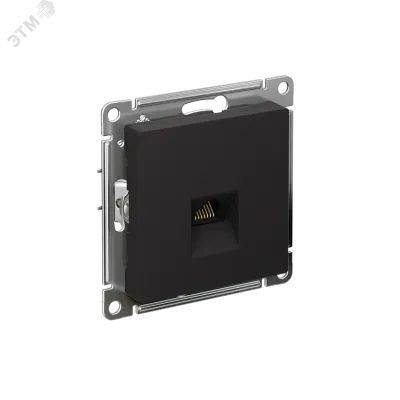 ATLASDESIGN РОЗЕТКА компьютерная RJ45, кат. 6A, механизм, КАРБОН