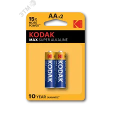 Батарейки Kodak LR6-2BL MAX SUPER Alkaline [KAA-2] (40/200/13200)