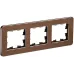 BRITE Рамка 3 поста РУ-3-1-Бр металл коричневый RE AL IEK