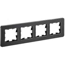 BRITE Рамка 4 поста РУ-4-1-Бр металл черный RE IEK