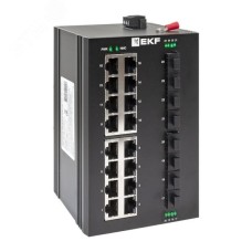 Коммутатор промышленный неуправляемый U-8GX/SFP-16GT, 8 портов 1000Base-X SFP, 16 портов 10/100/1000Base-T(X) RJ45, монтаж на динрейку TSX EKF