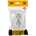 BRITE Розетка 2-местная с заземлением без защитных шторок 16А в сборе РС12-3-БрАБ арктический белый IEK