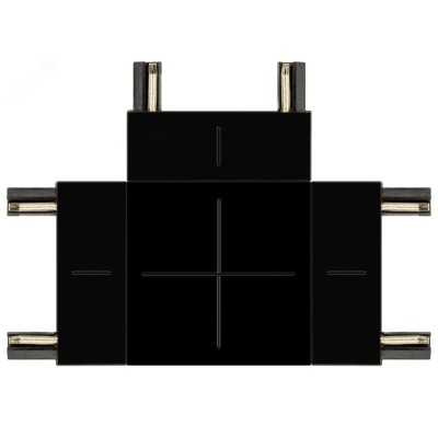 Коннектор Т-образный для тонкого магнитного шинопровода черный TRM-S5-CT BK